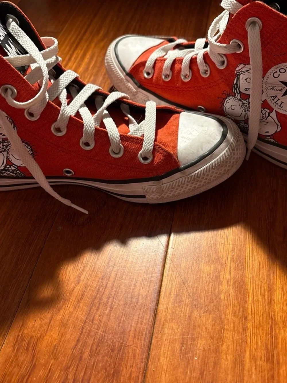 Converse Peanuts Orange High-Top Sneakers - Picture 3 of 7
